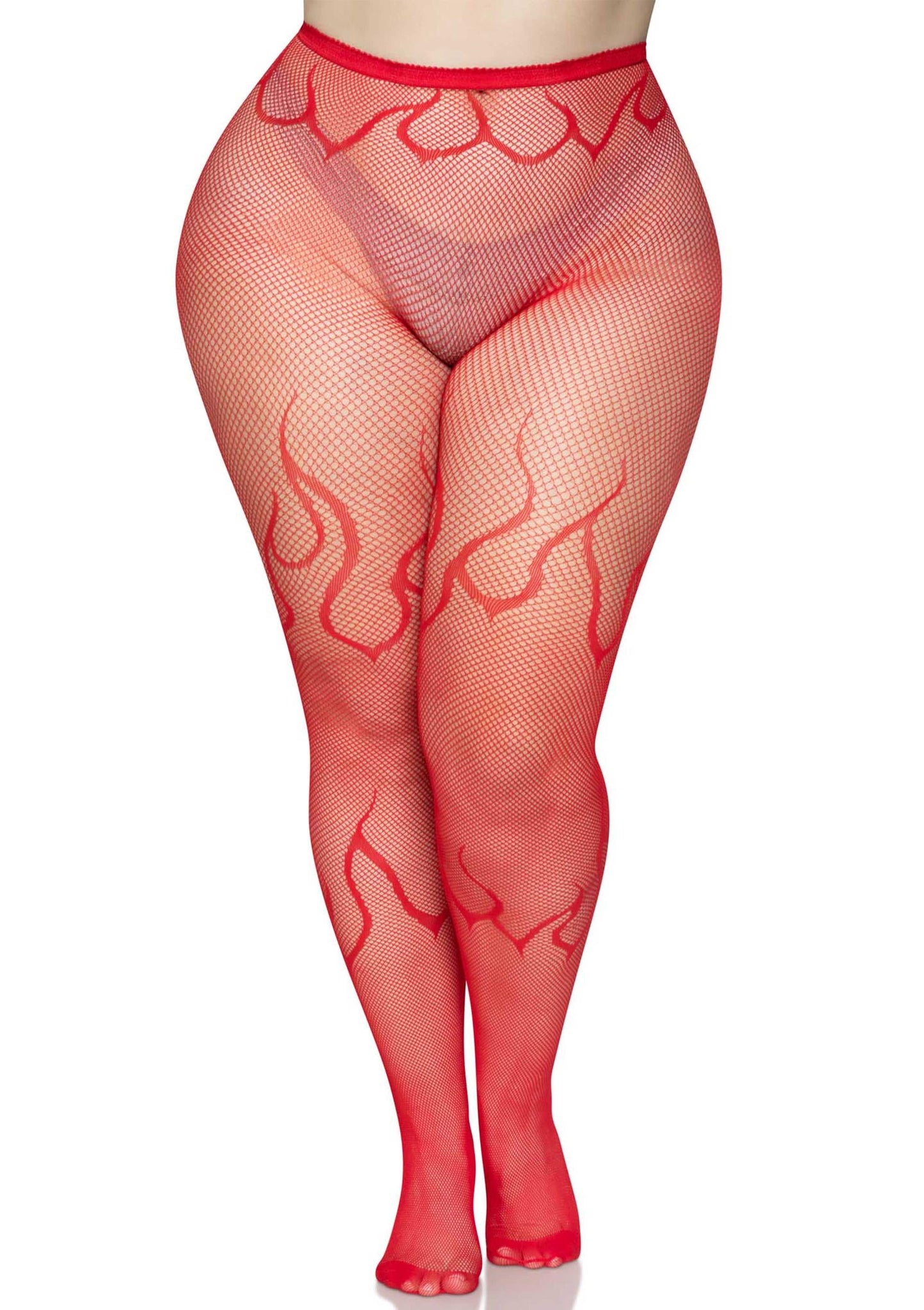 Plus Flame Net Pantyhose