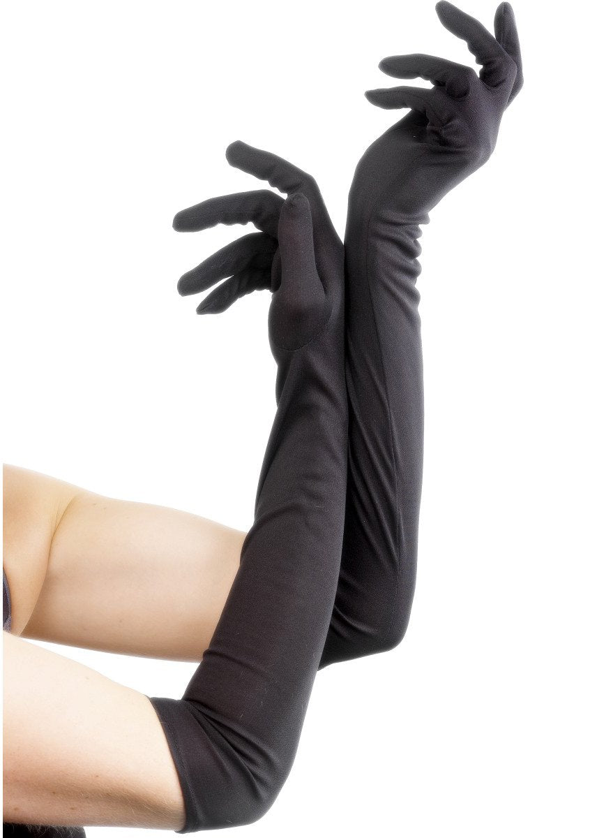 Zwarte Handschoenen Lang