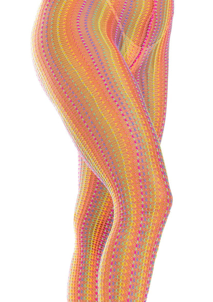 Rainbow Crochet Net Pantyhose