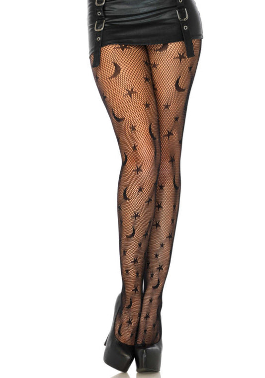 Celestial net pantyhose