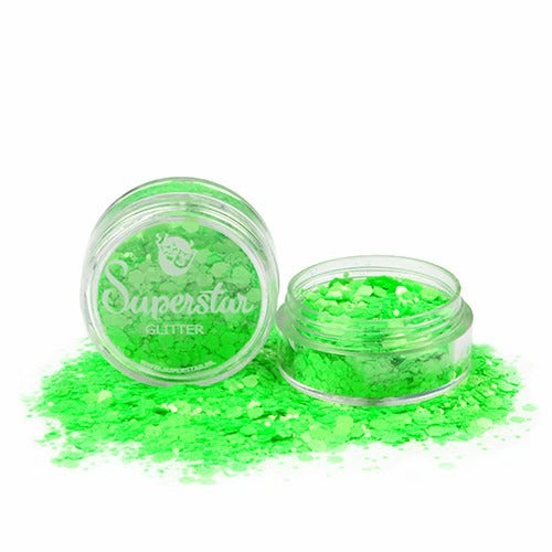Fluorescent Green Chunky Glitter mix 8 ml