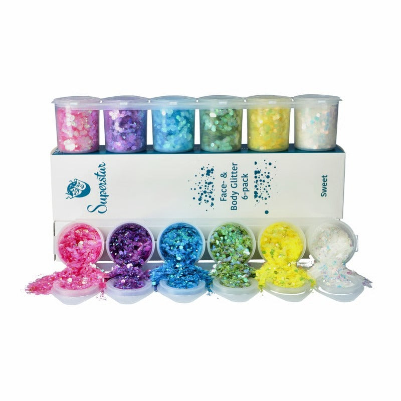 Sweet Chunky Glitter Mix 6-pack 130 ml