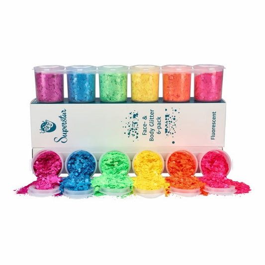 Fluorescent Chunky Glitter mix 130 ml.