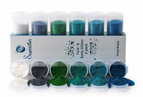 Ocean Breeze Glitter Mix Sixpack 90 ml.