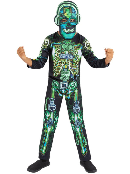 Skeleton Gamer Glow in the Dark Costume