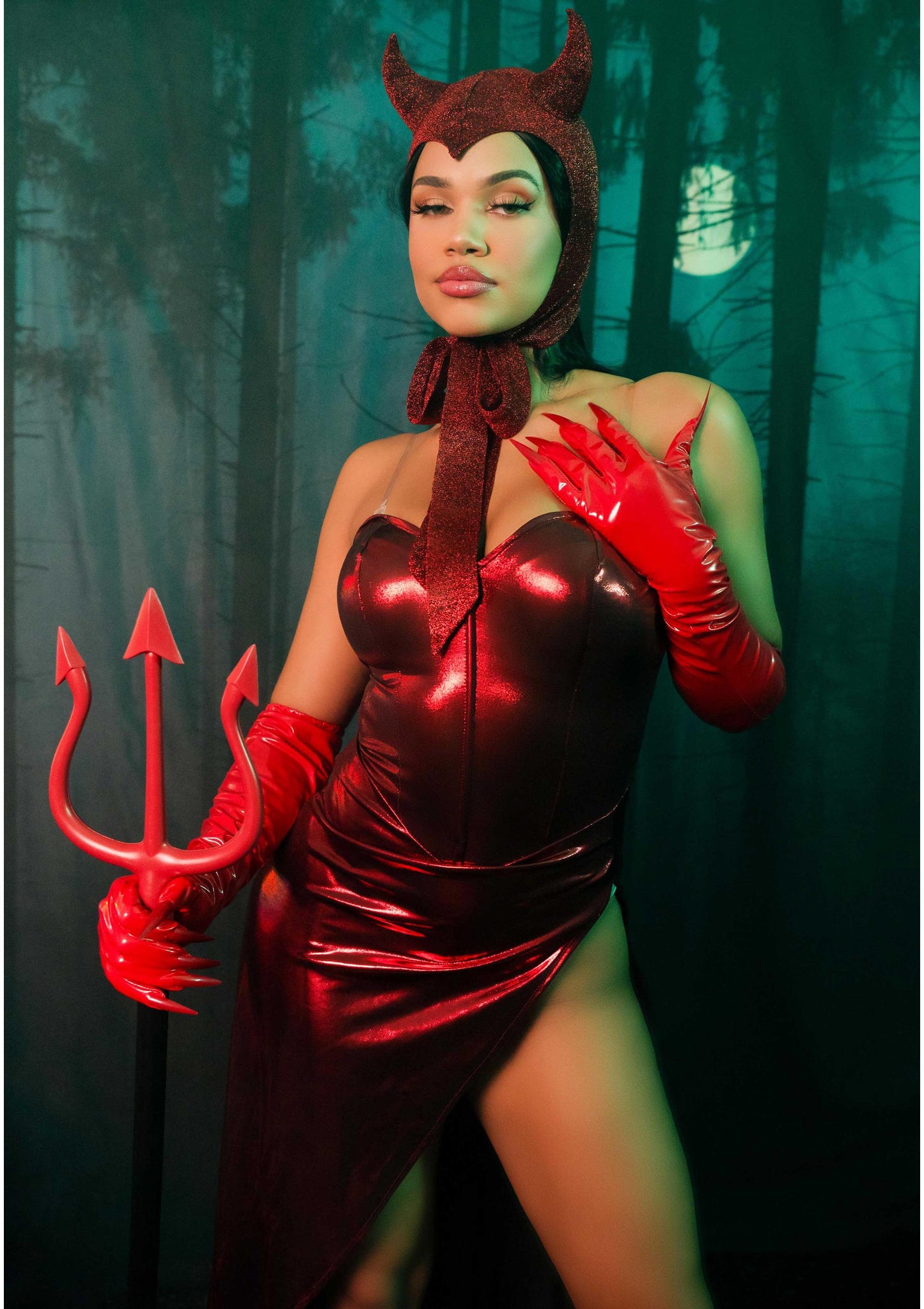 Glitter Devil Cap