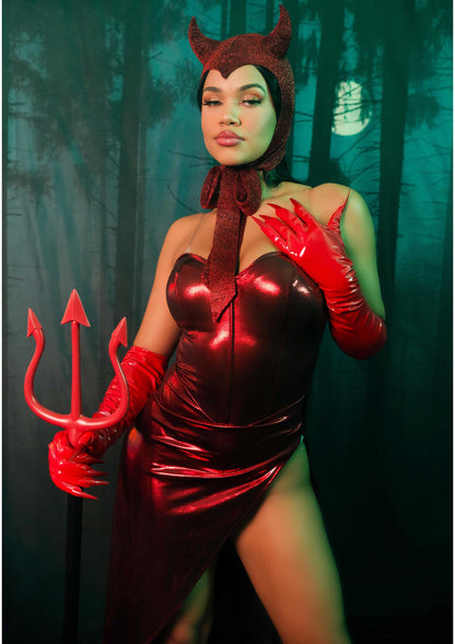 Glitter Devil Cap