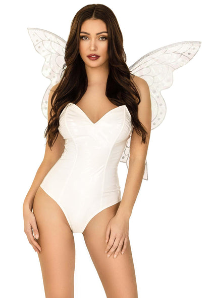 Glitter Fairy Wings with Flower Accent