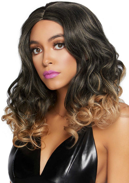 Curly Ombre Long Bob Wig