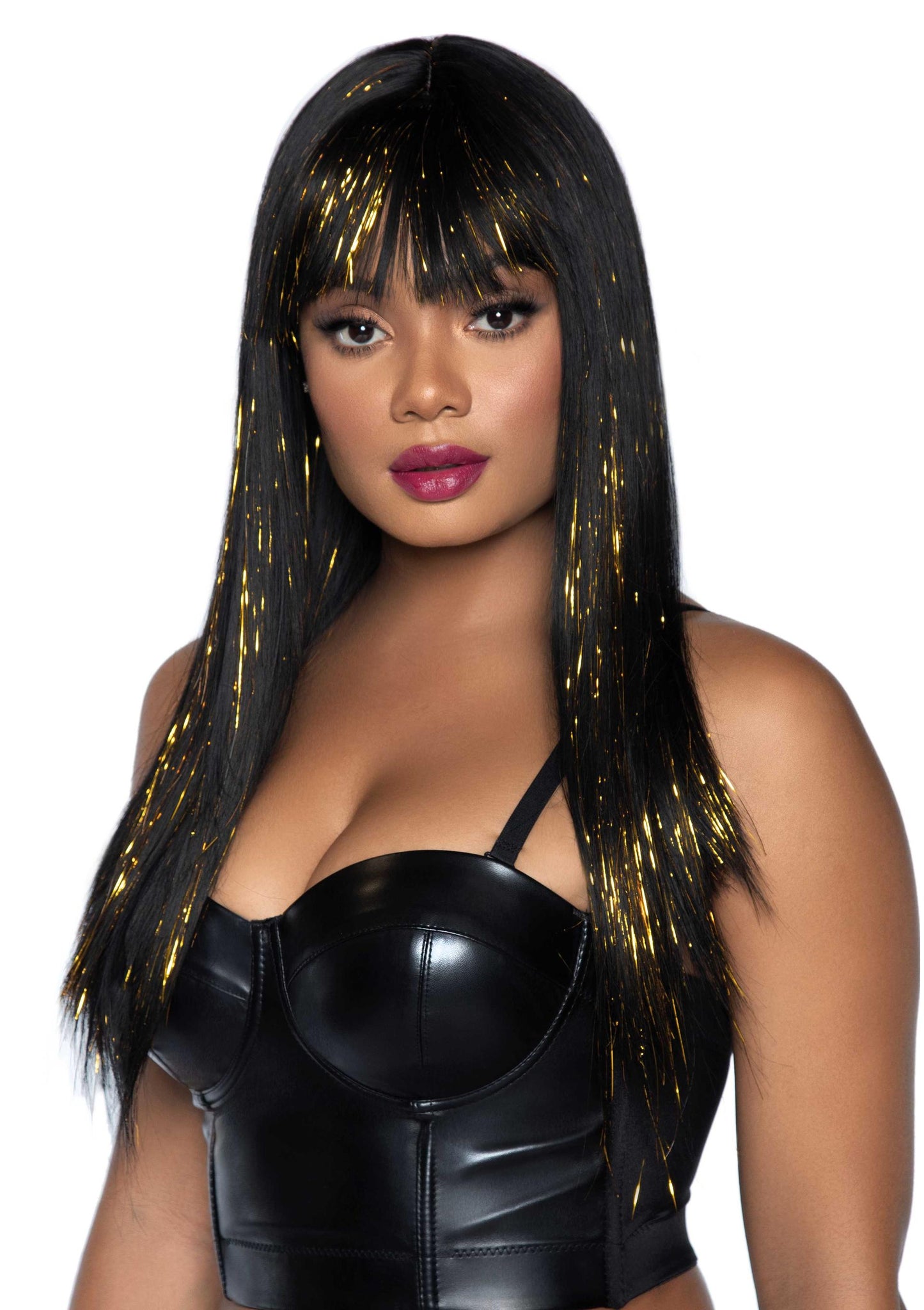 Long Bang Wig with Tinsel