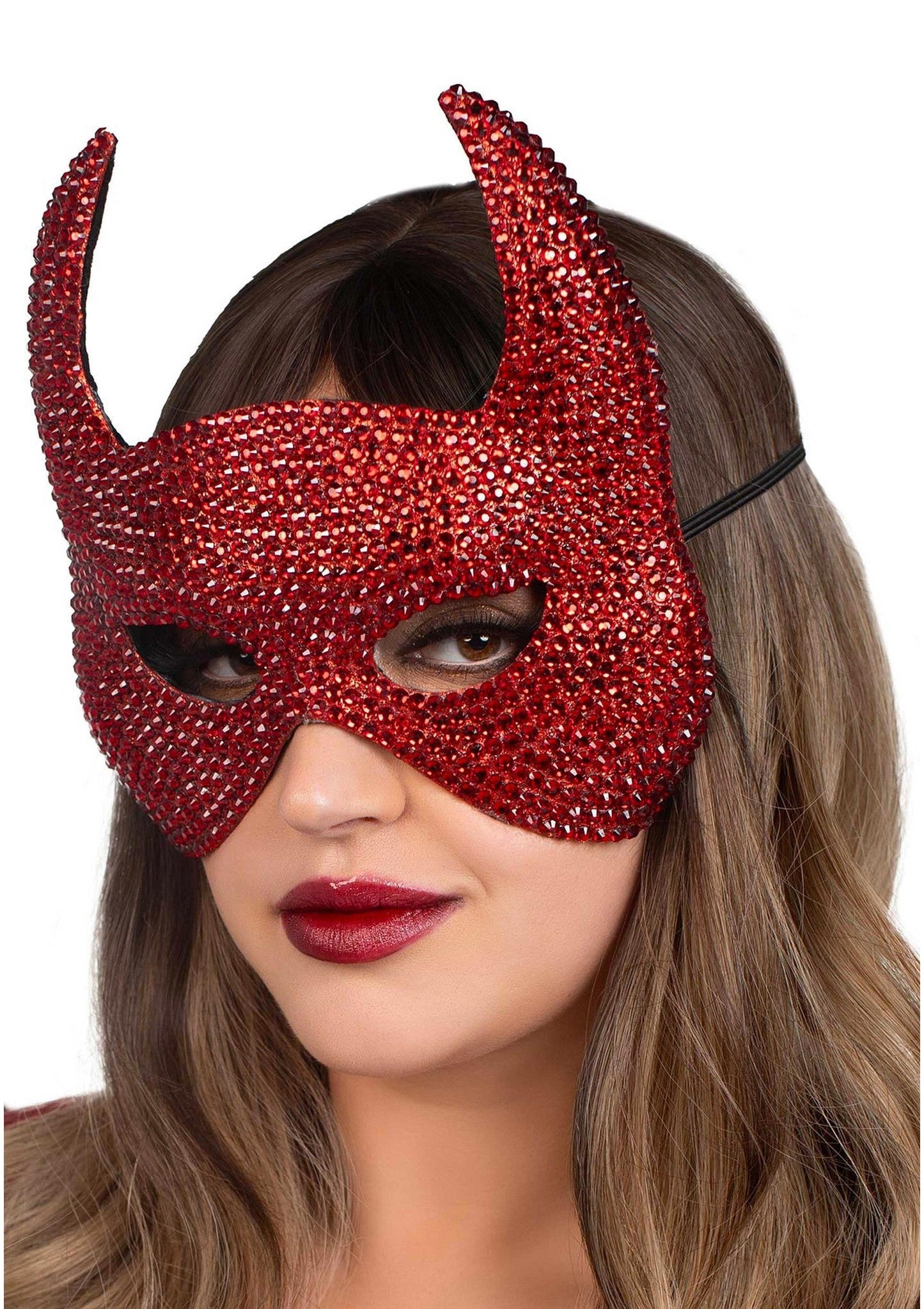 Rhinestone Devil Mask
