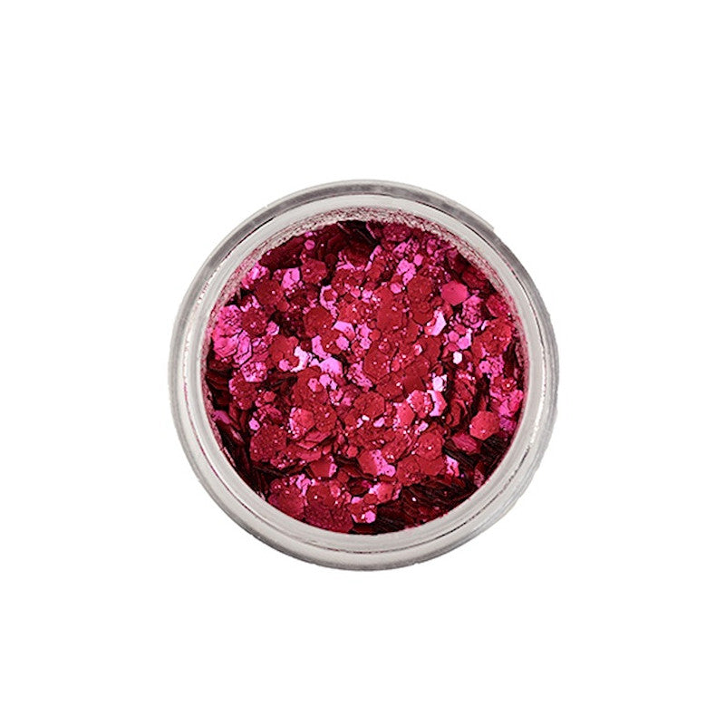 ROSE PINK Biodegradable Face- and Bodyglitter Chunky 6 ml