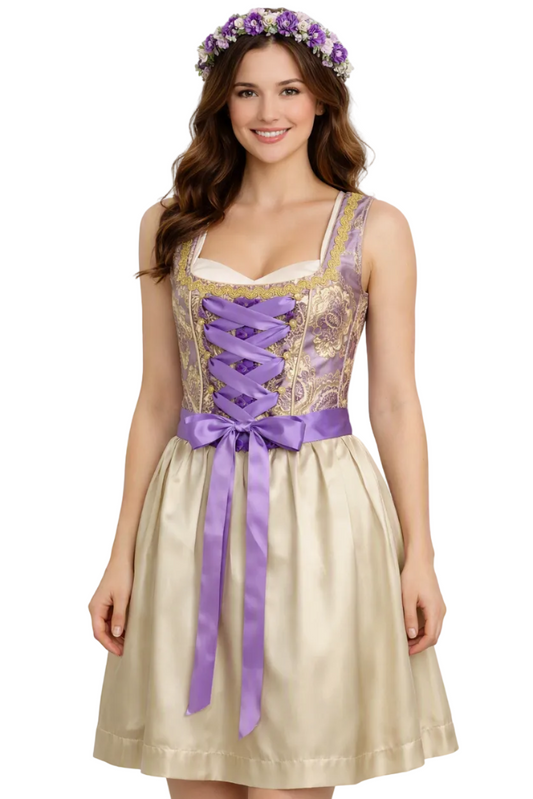 Dirndl Viktoria Paars-Goud