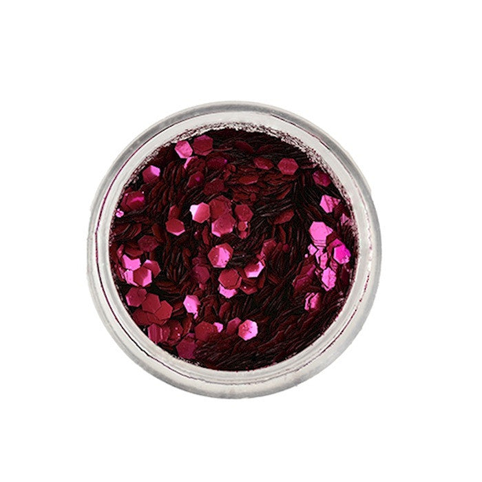 FUCHSIA Biodegradable Face- and Bodyglitter chunky 6 ml