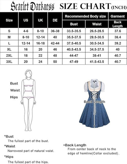 Dirndl Scarlet 3 delig