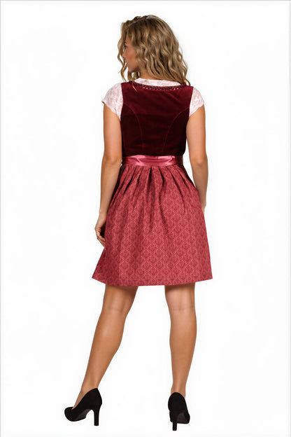 Dirndl jurk Jula Bordeaux