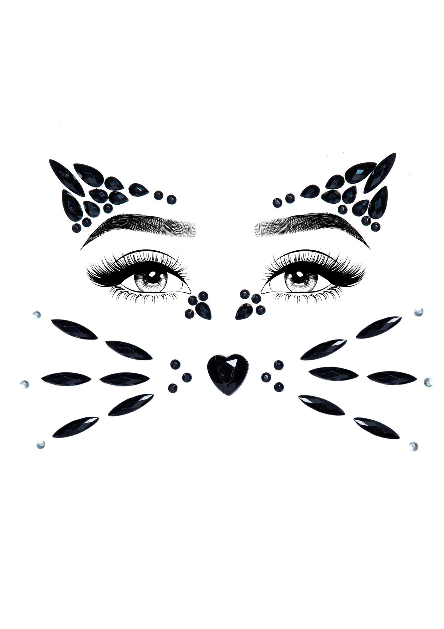 Animal Adhesive Face Jewels Sticker