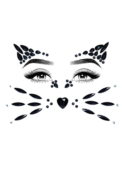 Animal Adhesive Face Jewels Sticker