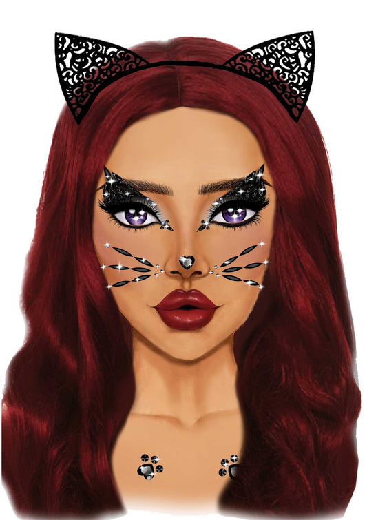 Animal Adhesive Face Jewels Sticker