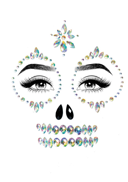 Skeleton Adhesive Face and Chest Jewel
