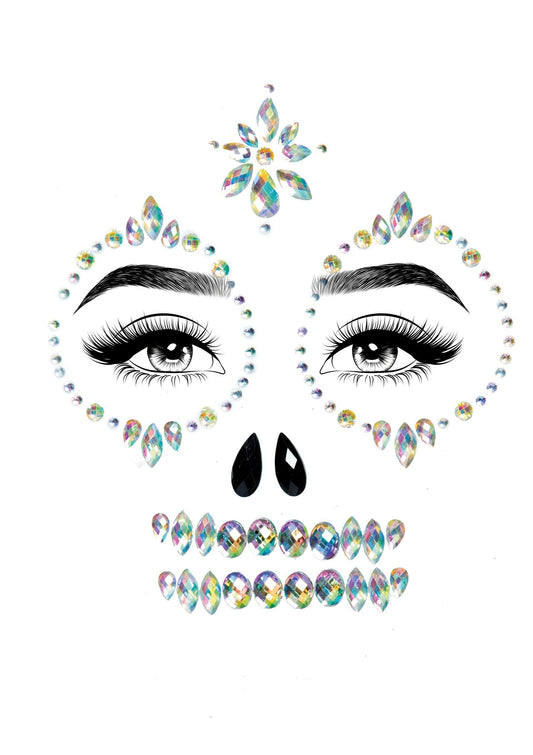 Skeleton Adhesive Face and Chest Jewel