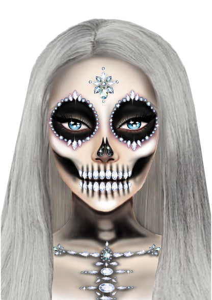 Skeleton Adhesive Face and Chest Jewel
