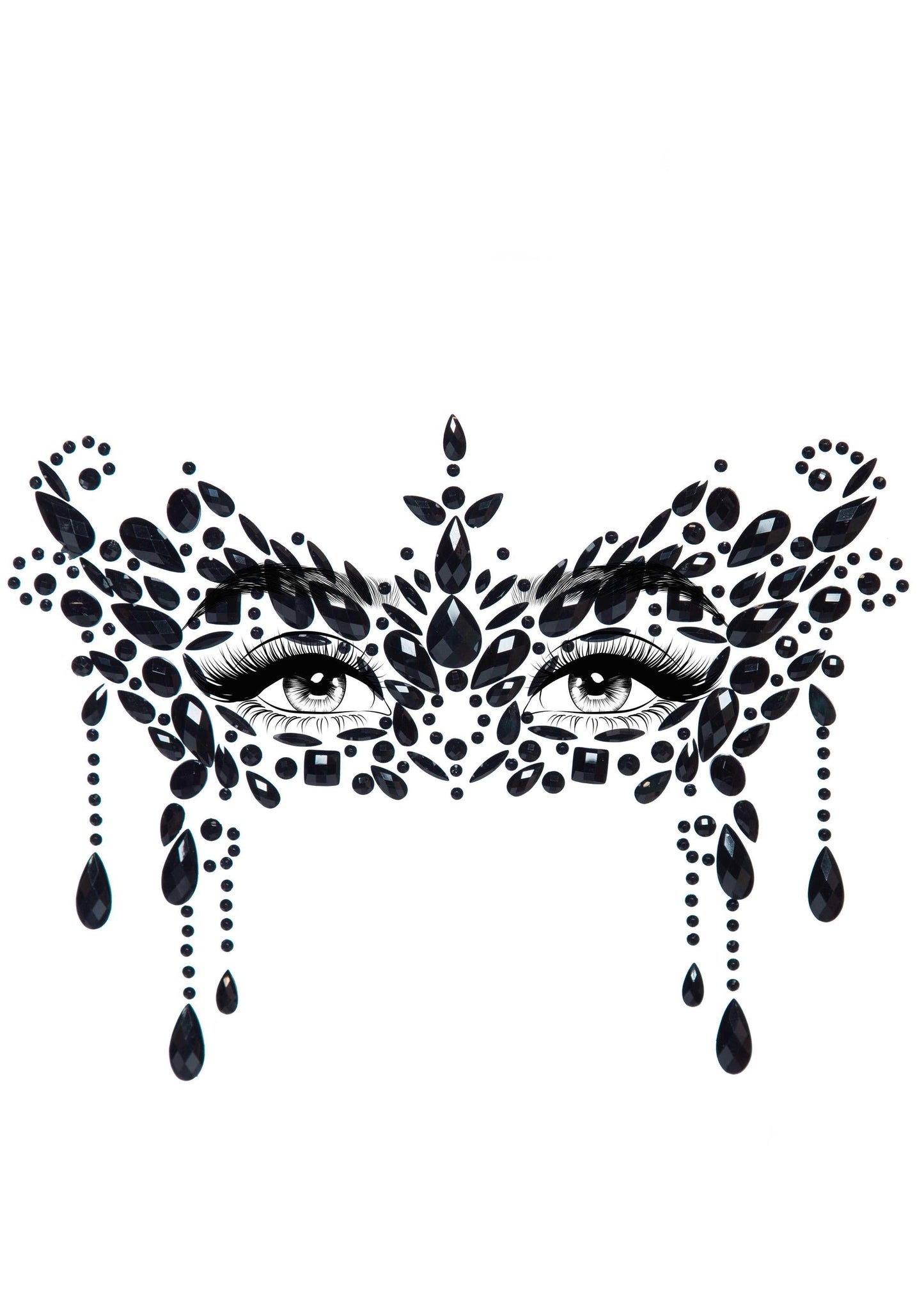 Masquerade Adhesive Face Jewels Sticker