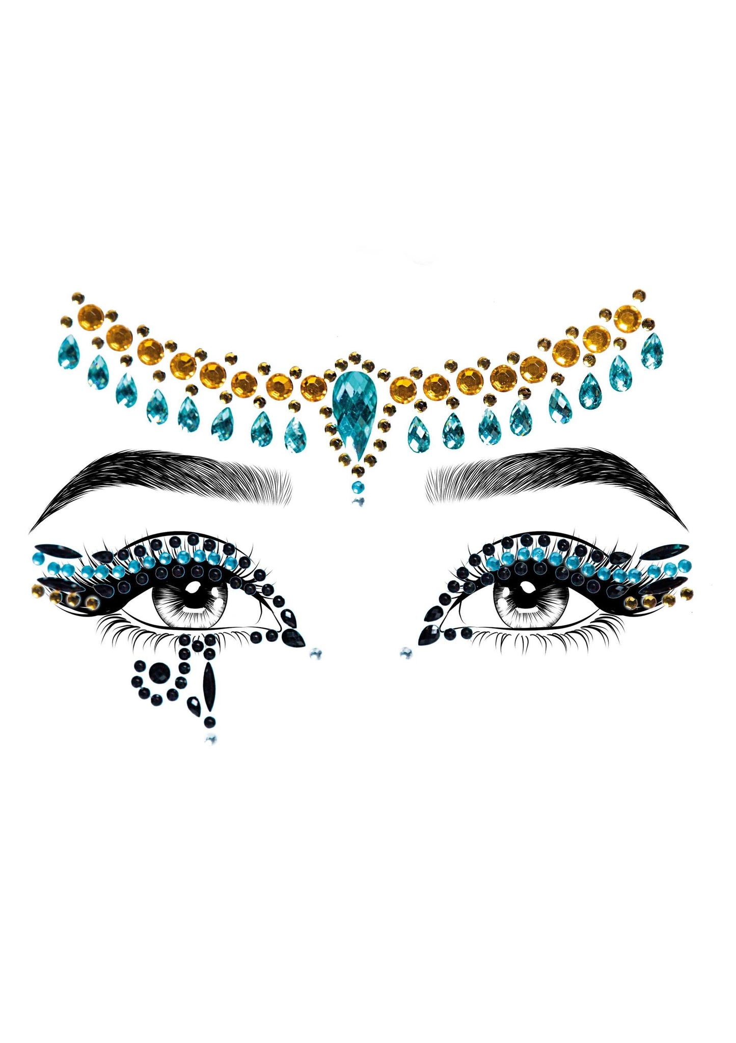 Cleopatra Adhesive Face Jewels Sticker