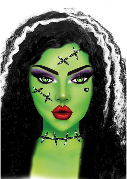 Stitches Adhesive Face Jewels Sticker