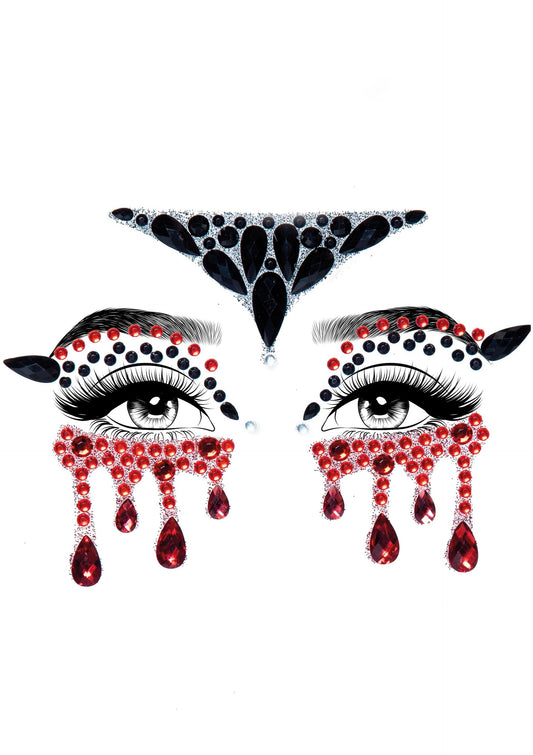 Vampire Adhesive Face Jewels Sticker
