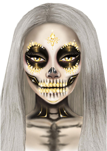 Sugar Skull Adhesive Face Jewels