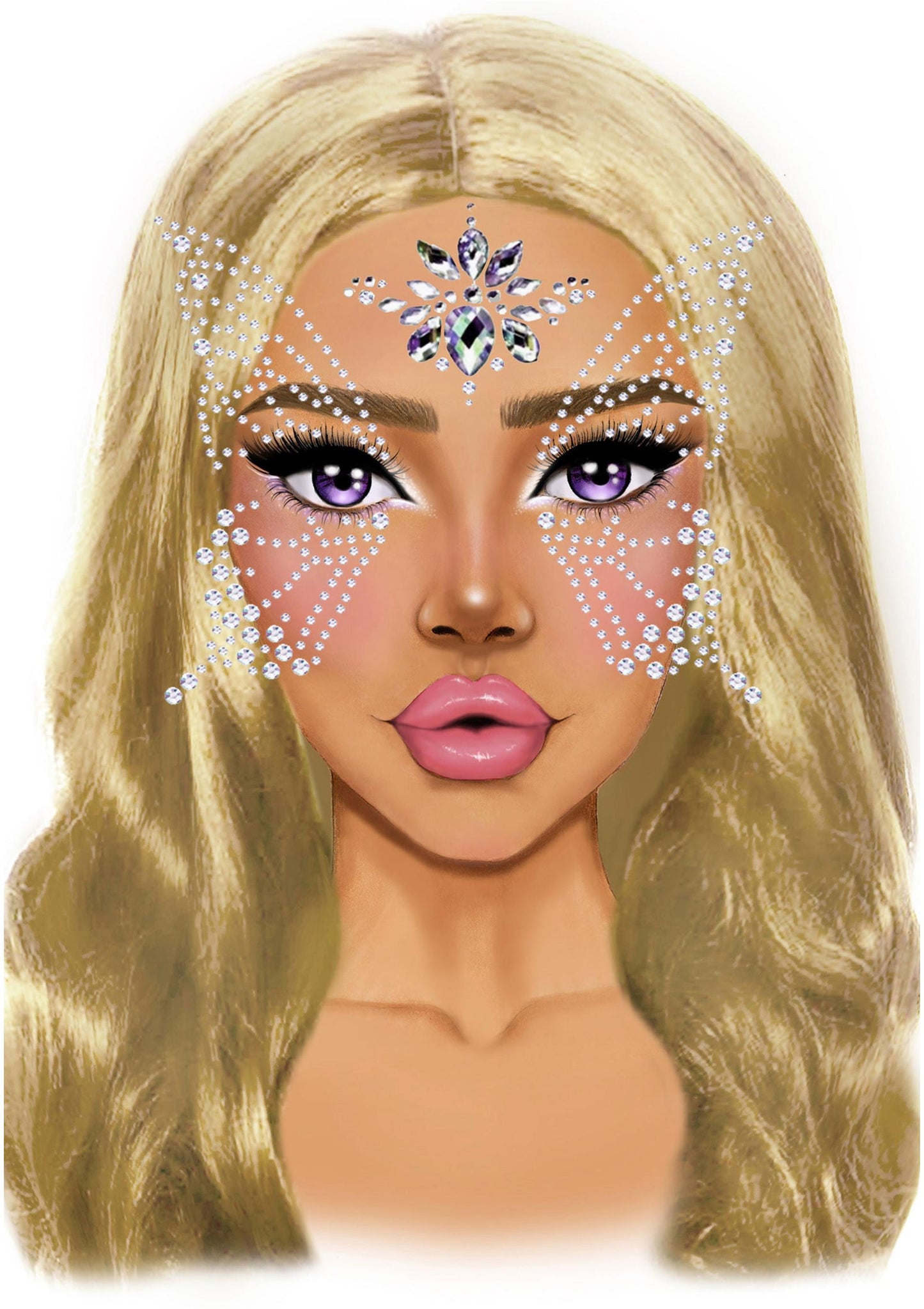 Fairy Adhesive Face Jewels Sticker