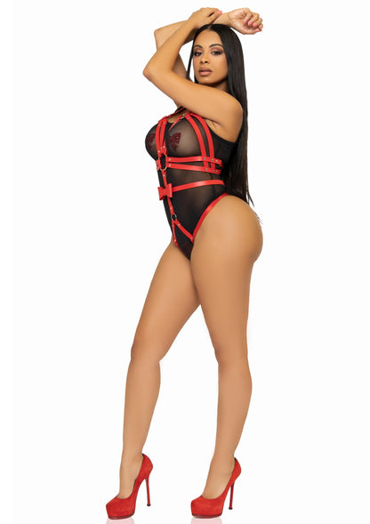 Vegan Leather Harness with Bow