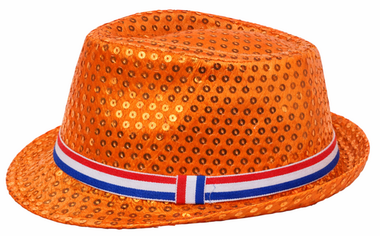 Fedora hoed oranje