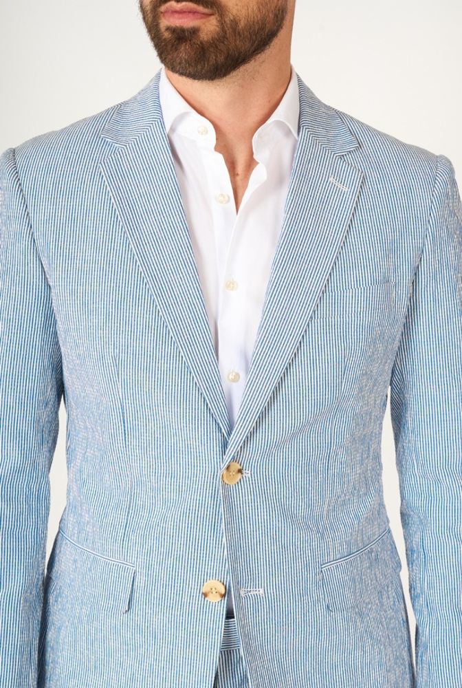 Zomer Pak Blauw wit gestreept