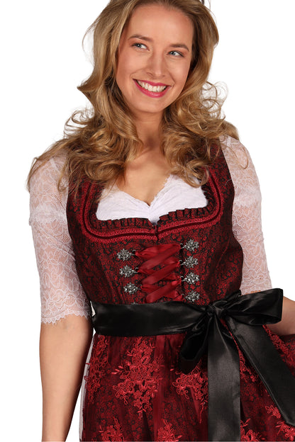 Dirndl Jurk Lia Bordeaux