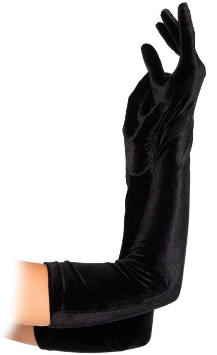 Fluwelen Handschoenen Zwart