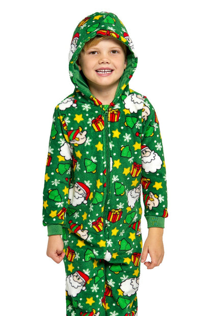 Kids Santa Elves Green Onesie