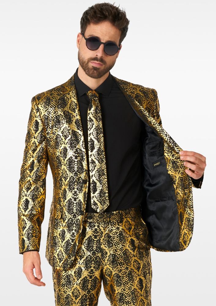 Gouden Slangenprint Pak