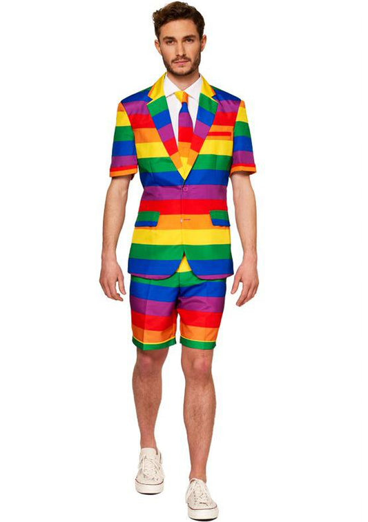 Regenboog Kostuum Kort